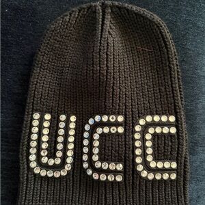 Gucci Dark Knit Crystal embellished Beanie